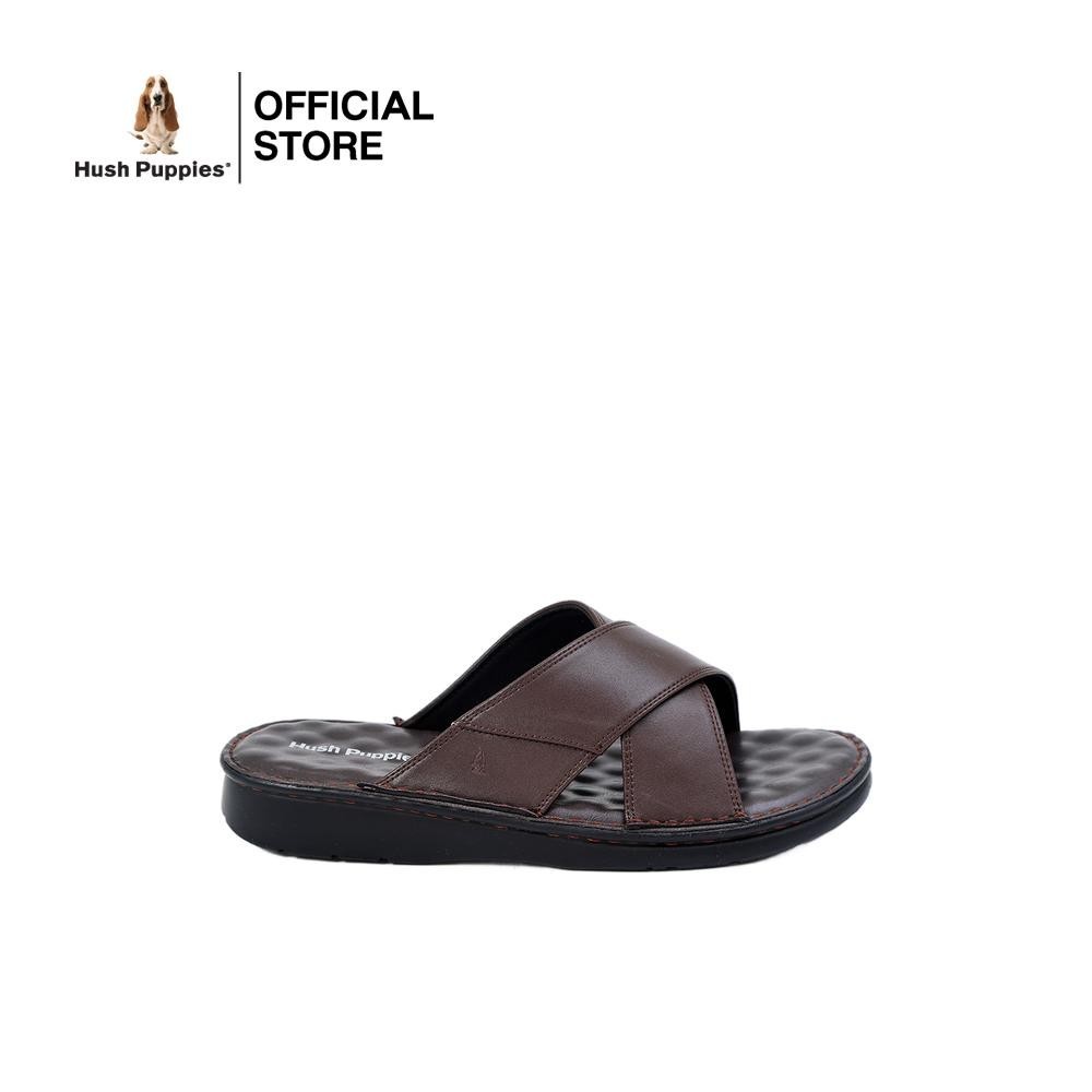 Hush Puppies รองเท้าผู้ชาย รุ่น HP 8HSFPP375F - สีน้ำตาล (รองเท้าแตะหนังสังเคราะห์แบบสวม)