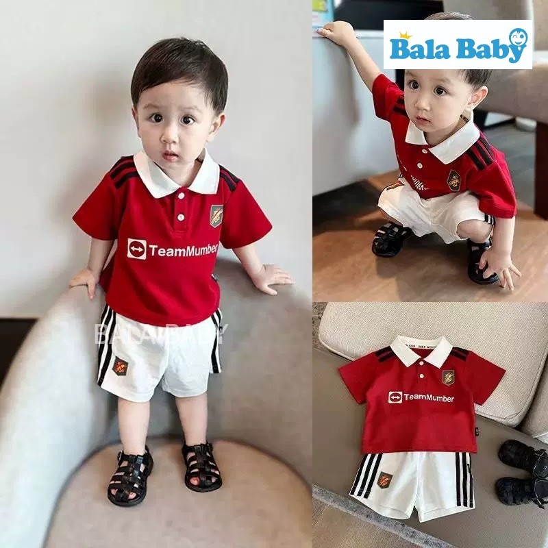 ชุดกีฬาเด็ก ชุดเซ็ตออกกำลังกายเด็ก เสื้อกางเกง Size80-120 cm DXT27