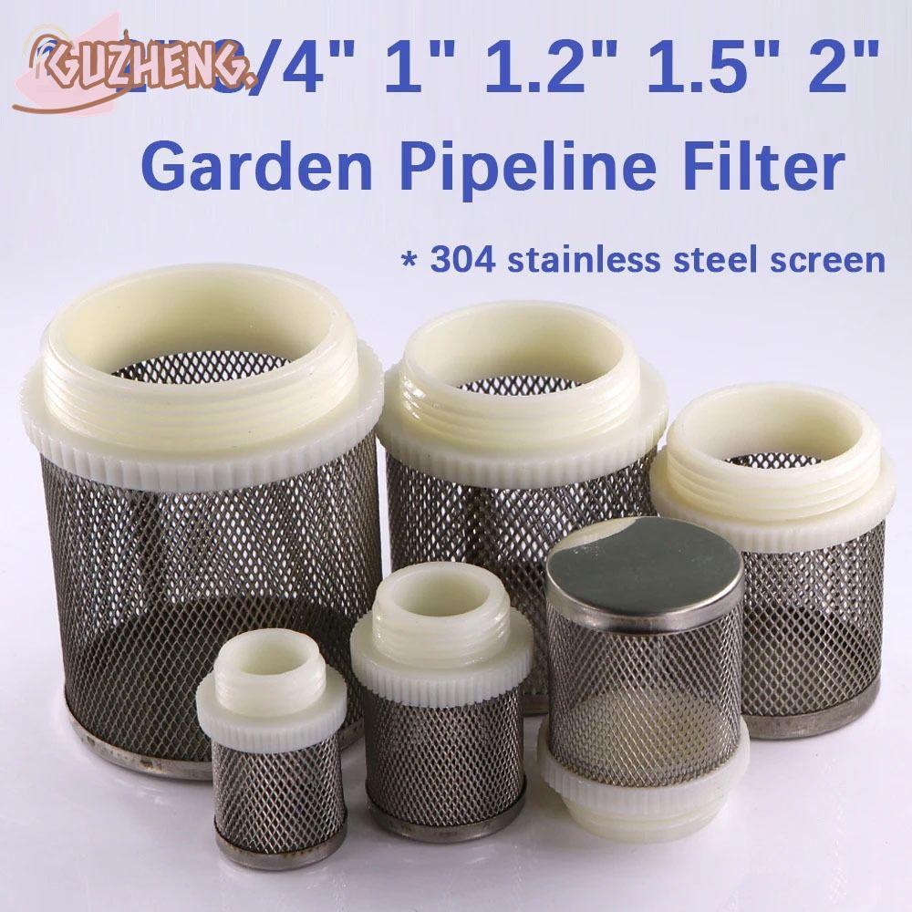 GUZHENG 1 ชิ้นตาข่ายกรองหน้าจอ, น้ําทําความสะอาด Joint Percolator ท่อกรอง, 304 สแตนเลส 1/2 "3/4" 1" ปั๊มน้ํากรองสําหรับ Micro ชลประทาน Aquarium Fish Tank