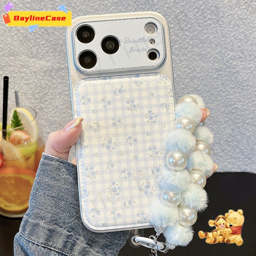 ขายร้อน Ins ลายสก๊อต Spliced ดอกไม้ + Fuzzball รูปที่ 7