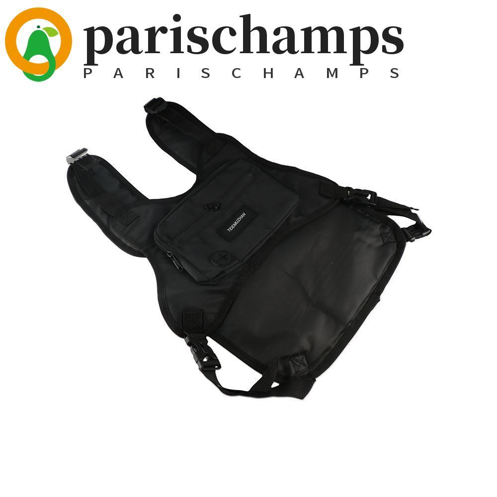PARISCHAMPS Hip Hop Vest Bag, Hip Hop Functional Chest Bag, Sports Casual Vest Bag Streetwear Large 