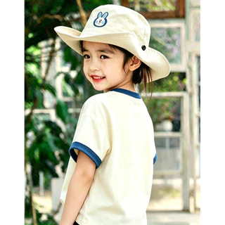 [คลังสินค้าพร้อม] เสื้อยืดเด็กชายหญิงสีตัดกัน|ฤดูร้อนแขนสั้นพิมพ์ลายกระต่ายน่ารักแบบใหม่ฤดูร้อน|ผิวเด็กเป็นมิตรกับผิวระบายอากาศได้