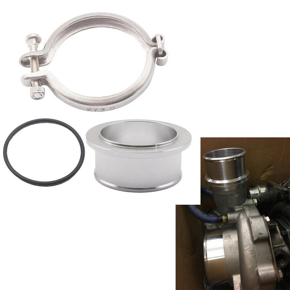 อลูมิเนียม Turbo Compressor V-band Flange Clamp สําหรับ Holset HX35 HX35W HX40W