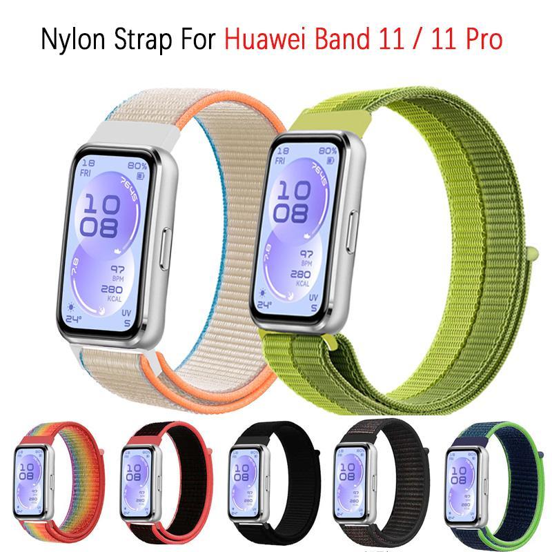 สายรัดไนลอนสําหรับ Huawei Band 11 / 11 Pro สายรัดข้อมือแบบปลดเร็วสําหรับ Huawei Band 10 9 8 Soft Breathable Replacement Band