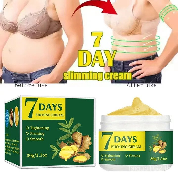 7 Days Organic  Flat Tommy Slim Belly Slimming Cream Ginger Fat Burning Cream with Mineral Ingredien