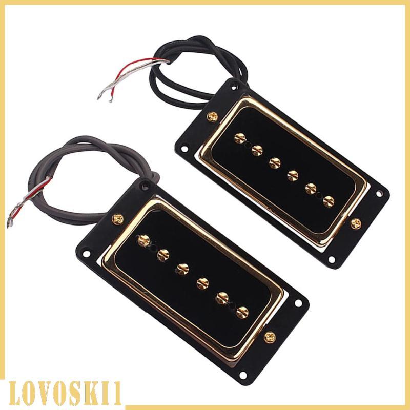 [Lovoski1] 2 ชิ้น Alnico 5 รถกระบะสบู่บาร์ P90 Humbucker Pickup สําหรับชิ้นส่วนกีตาร์ไฟฟ้า