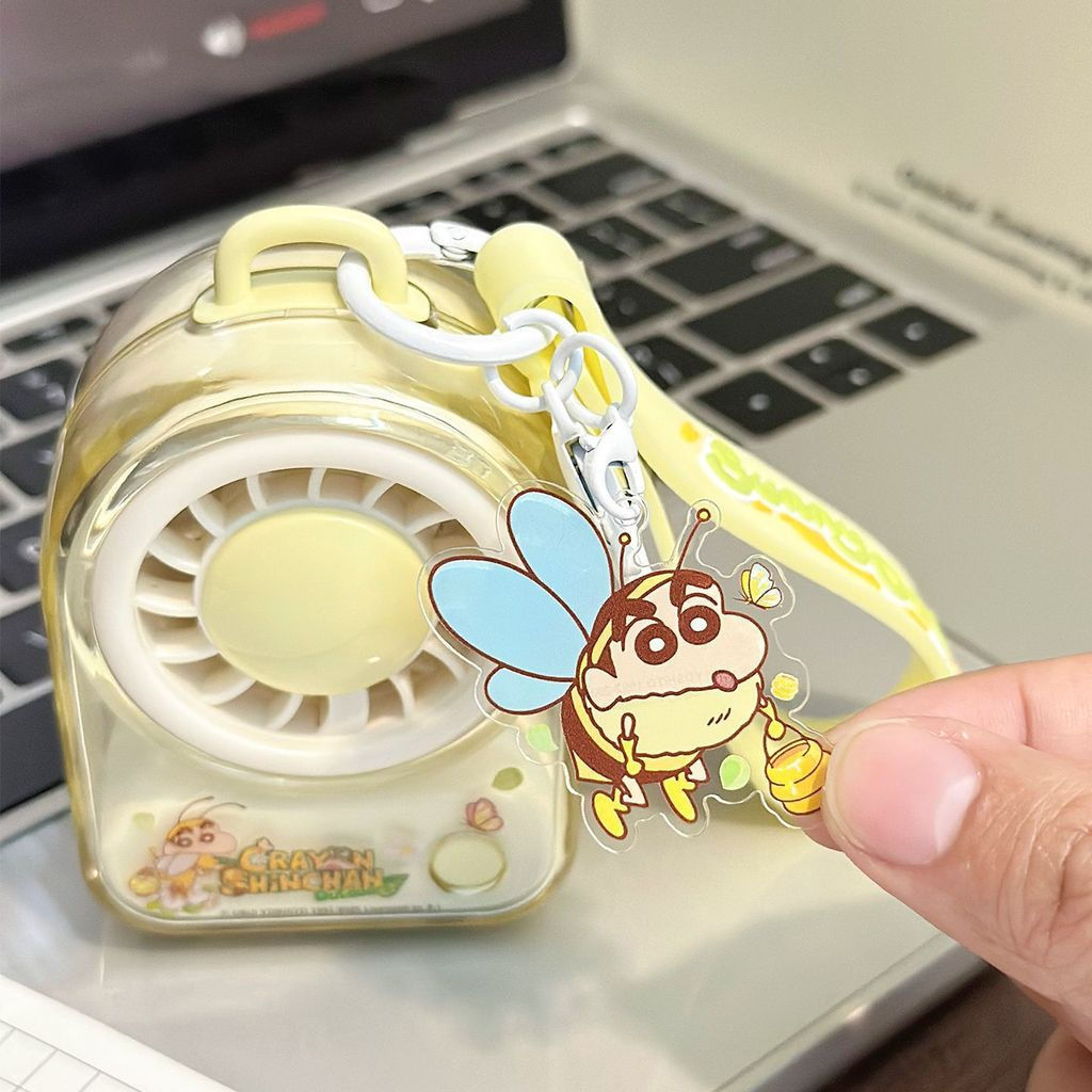 [ขายร้อน] พัดลมน่ารัก Crayon Shin-Chan พวงกุญแจ USB ชาร์จพัดลมมือถือขนาดเล็กแบบพกพากลางแจ้งฤดูร้อนลมสูง 3.26