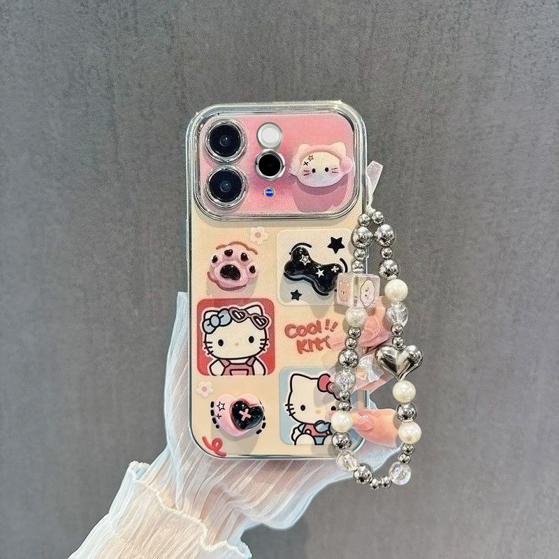 เคส Vivo V70 กรณี KT ตุ๊กตาแมวเคสโทรศัพท์ Electroplated รูปที่ 2