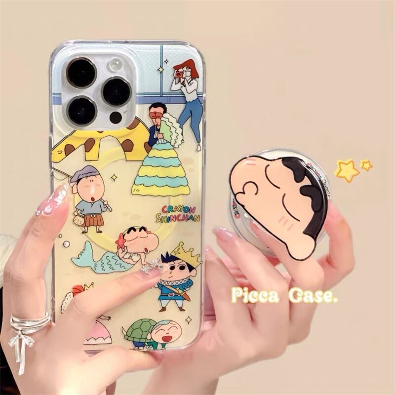 ตลก Toot ปาก Crayon Shin-Chan เหมาะสําหรับ Samsung s26 + เคสโทรศัพท์ s24 แม่เหล็กดูด s25ultra Creative s23 การ์ตูน s22 Influencer s21 หญิง s20fe กันกระแทก a57a56a55a17a37