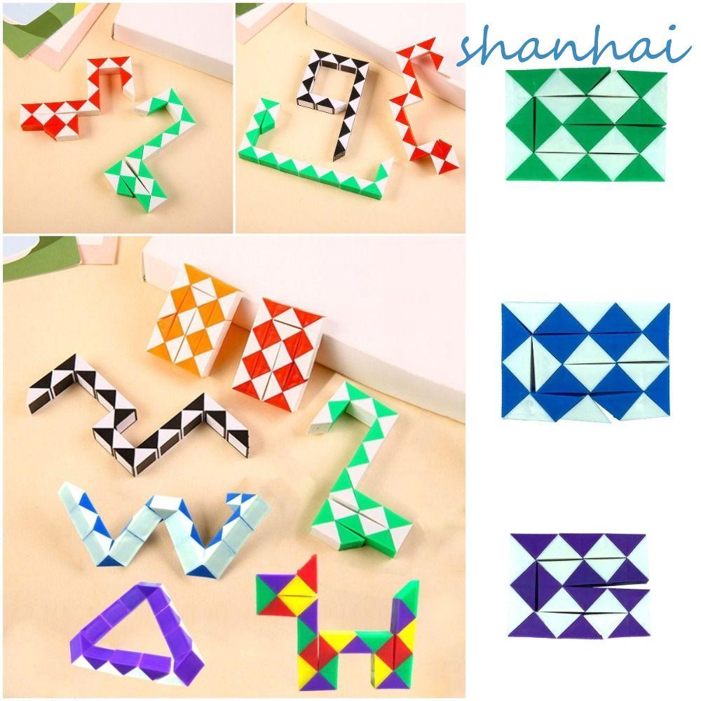 SHANHAI Magic Snake Cube, พับที่ถอดออกได้ 24 ความเร็ว Magic Snake ไม้บรรทัด, ส่วนความเร็วพลาสติกรูปร