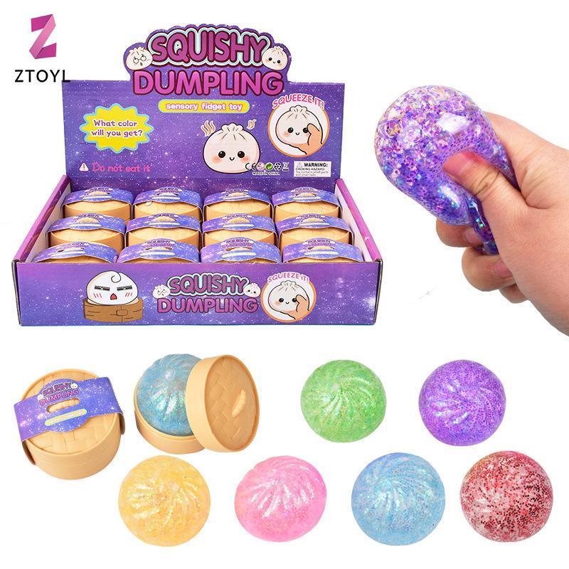 [ZTO-t] จําลอง Dumpling Stress Ball Soft Squishy ความดันบรรเทาของเล่นการออกแบบที่สมจริงสําหรับโต๊ะทํางาน Dpression สนุก null