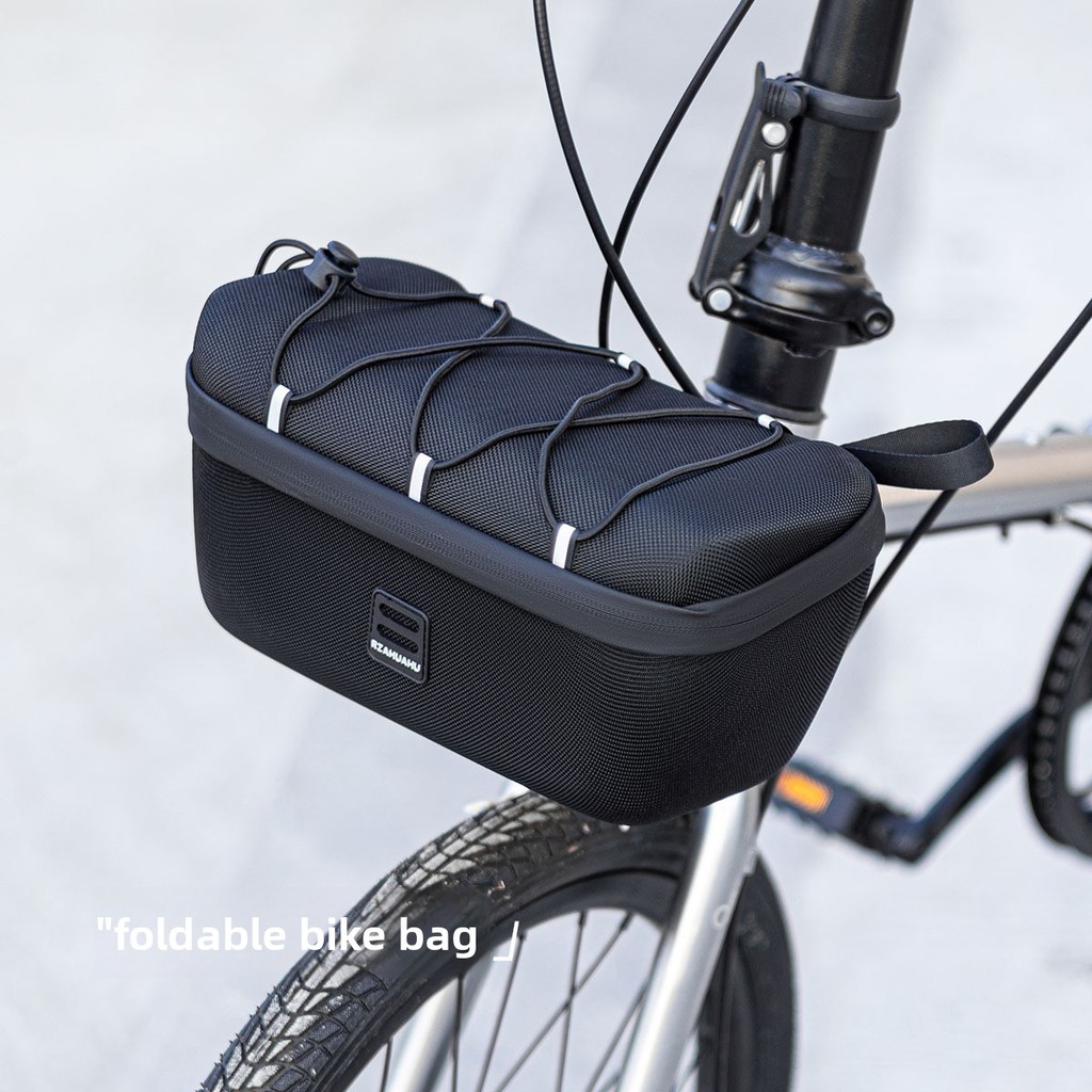 กระเป๋าหน้า Hard Shell Brompton | หมูจมูกจักรยานมือจับกระเป๋ากันน้ํากระเป๋าเก็บของสําหรับจักรยานพับ ออกจาก