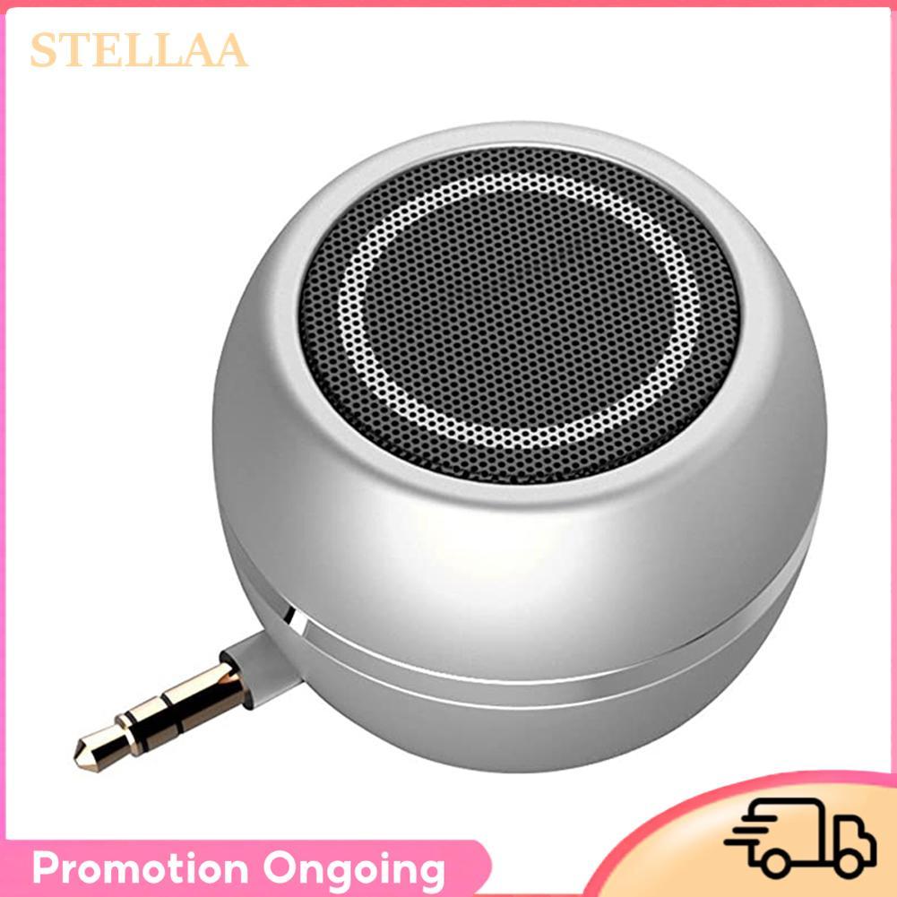 Stellaa 3W Mini แบบพกพาลำโพงโทรศัพท์มือถือ Line In 3.5 มม.AUX Audio Interface สำหรับ iPhone แท็บเล็ต