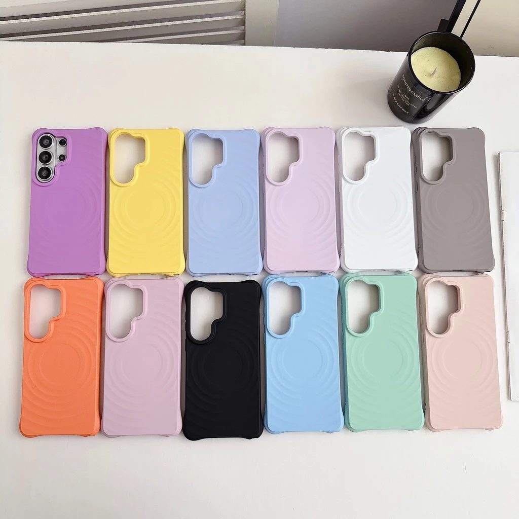 Magnetic attraction Ripple เคส Samsung Galaxy S26 Ultra S25 Ultra S24/S26Plus S25Plus S24Plus S23 Ultra New style Case ป้องกันการตก ซิลิโคน Soft เคสโทรศัพท์มือถือ