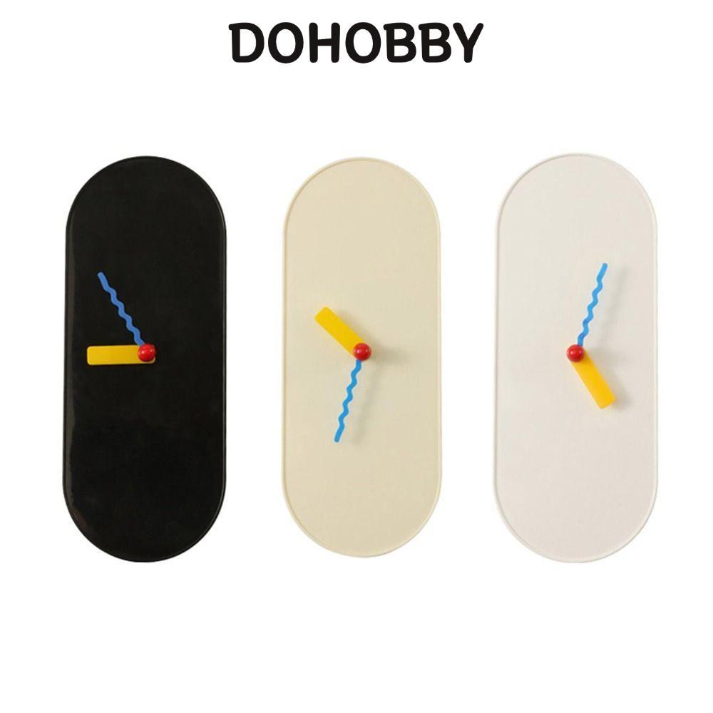 นาฬิกาติดผนัง DOHOBBY, นาฬิกา Mantel โมเดิร์นสไตล์ครีมปิดเสียง, ของขวัญ Dopamine ตกแต่งบ้านห้องนั่งเล่น