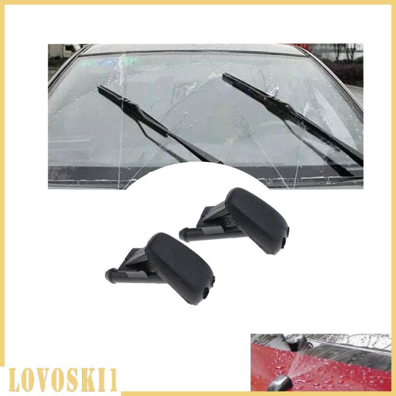 [Lovoski1] 2x สีดํากระจก Wiper Water Jet สเปรย์เครื่องซักผ้าหัวฉีดสําหรับ BMW E90 E60 E46