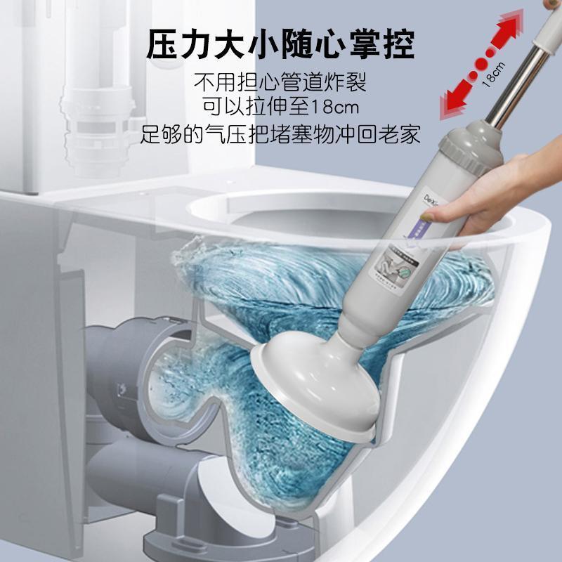 通马桶疏通器皮搋子管道下水道吸捅工具一炮抽子厕所堵塞4.18Toilet Plunger, Drain Cleaner, Pipe and Sewer Suction Tool, One-pump P