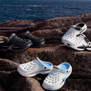 ASHALI ผู้ชายฤดูร้อน Anti-Slip Baotou รองเท้าแตะกลางแจ้งสวมใส่หนา Soled ออกแบบกีฬาชายหาดกันกระแทกรองเท้าแตะ