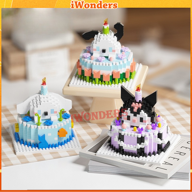 Kuromi,บล็อกตัวต่อ,Pachcco,My Melody,DollBirthday Cake,ของเล่นของขวัญสําหรับเด็กผู้หญิง,M3159-M3165