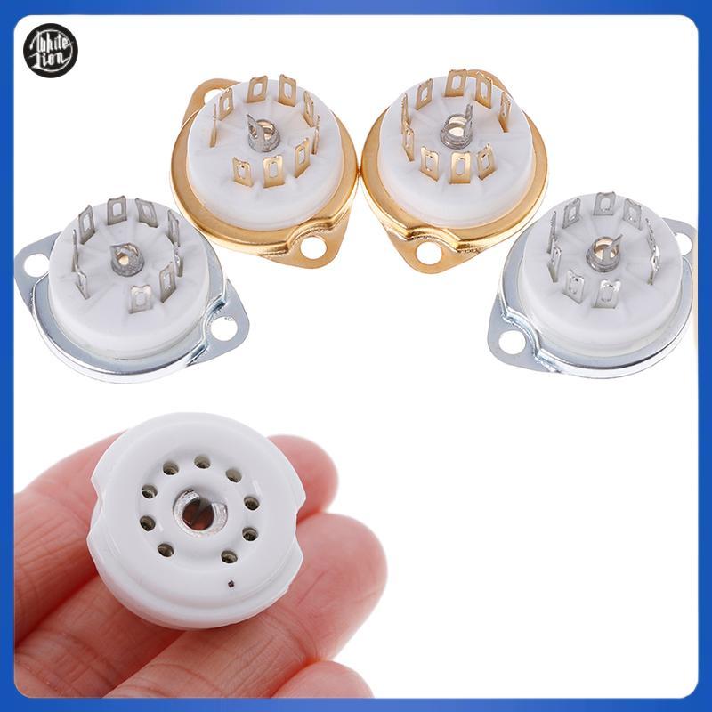 WL| 1 PC แชสซี mount 9pin เซรามิคหลอด soet สําหรับ EL84 ECC82 6922 12AX7 ใหม่