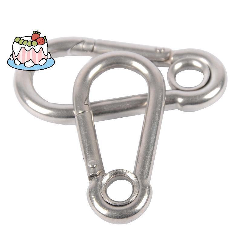 [Sep-t] M4 M5 M6 M7 M8 Stainless Steel Carabiner Carbine Snap Hook พร้อมตาไก่สปริง Bule Key Ring