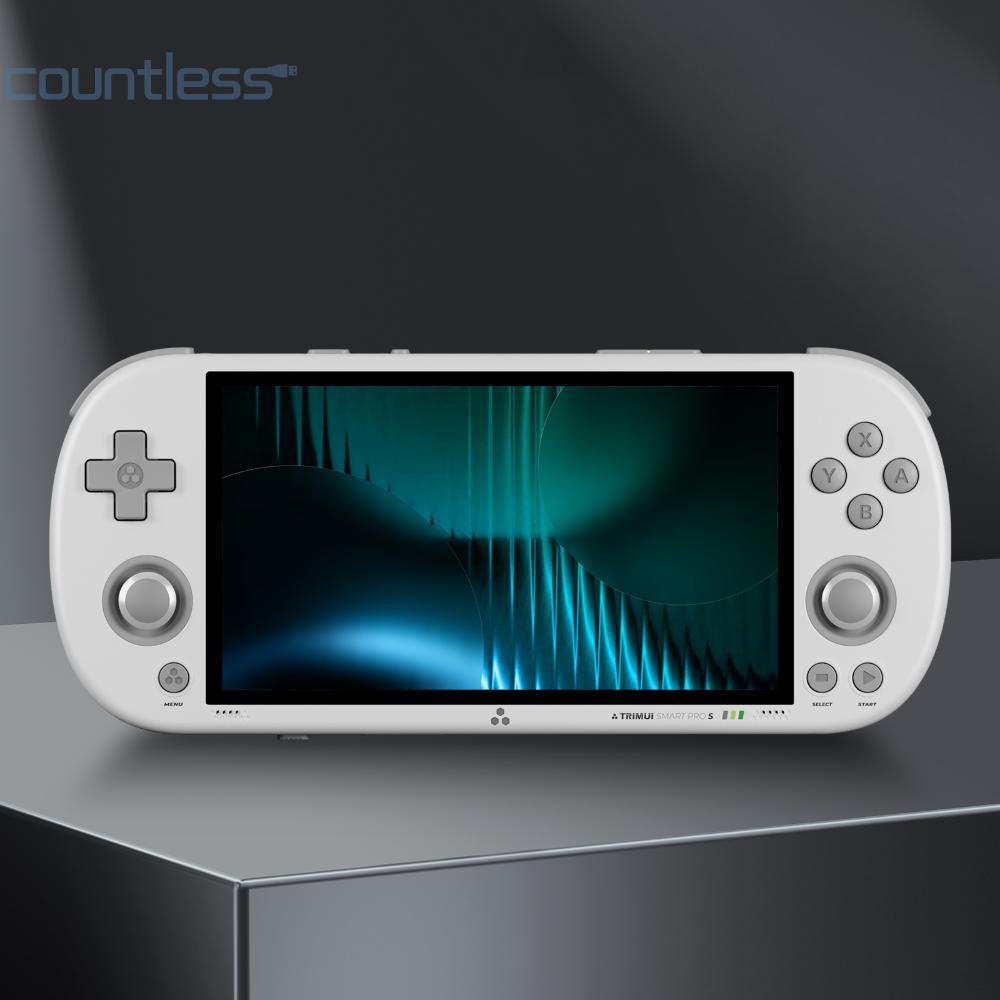 Mini เครื่องเล่นเกมสําหรับ TrimUI Smart Pro S 4.96 นิ้ว 720p HD หน้าจอ IPS 5000mAh