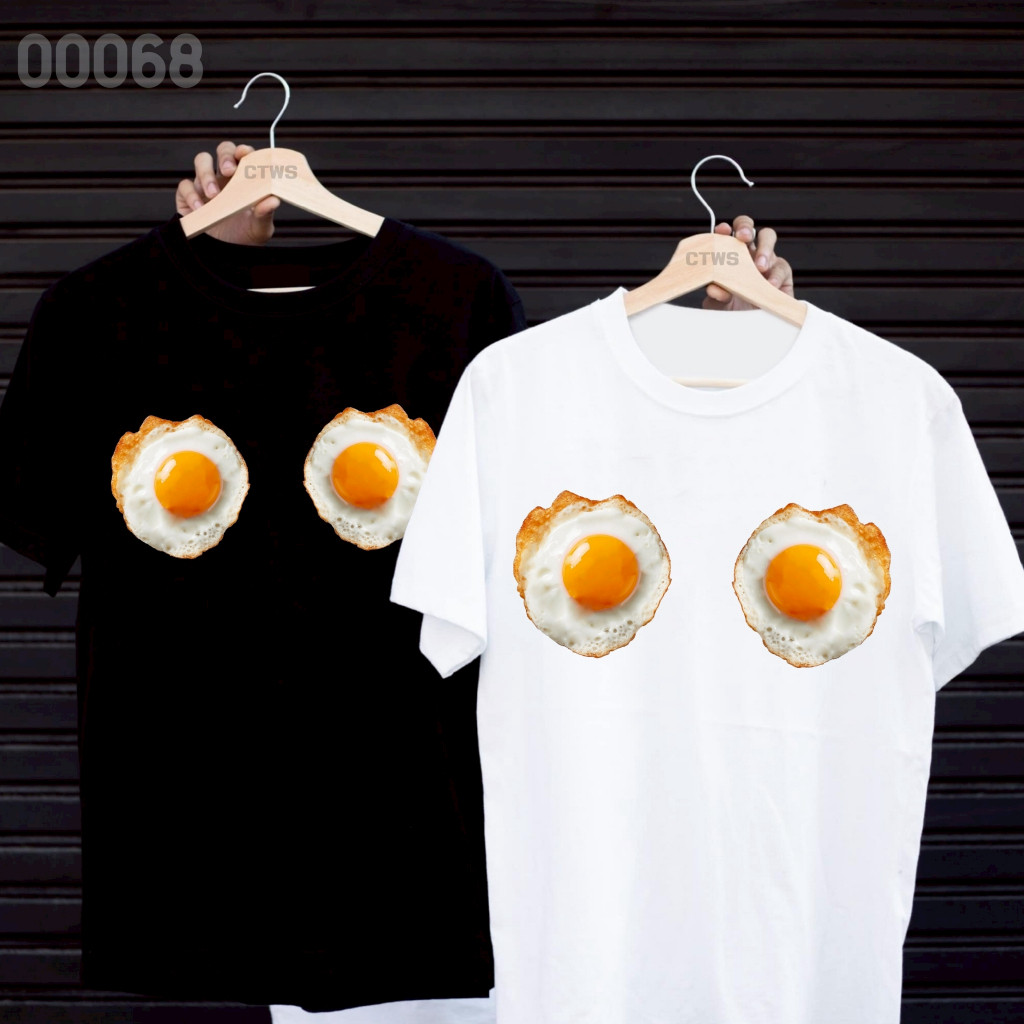 เสื้อยืดพิมพ์ลาย Fun “เสื้อในไข่ดาว” ผ้าฝ้ายแท้ คอกลม แขนสั้น unisex ไซส์ S-5XL