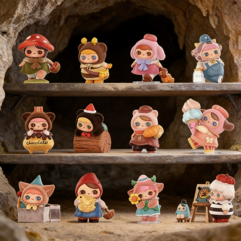 POPMART PUCKY Elf Market Series รูปของเล่นของขวัญกล่องปริศนา
