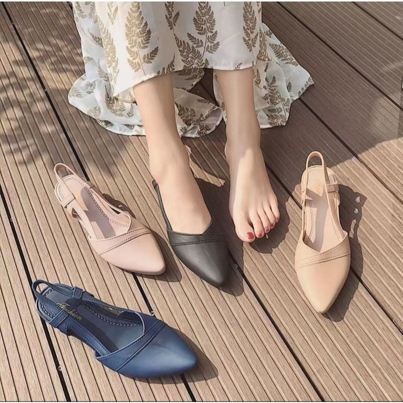 ZZ HOME !! รองเท้าคัชชู 👡รองเท้าผู้หญิง แบบสวม รองเท้ารัดส้น ญ รองเท้ายางแบบสวมผญ รองเท้าแฟชั่นผู้หญิง BB032 - รูปที่ 5