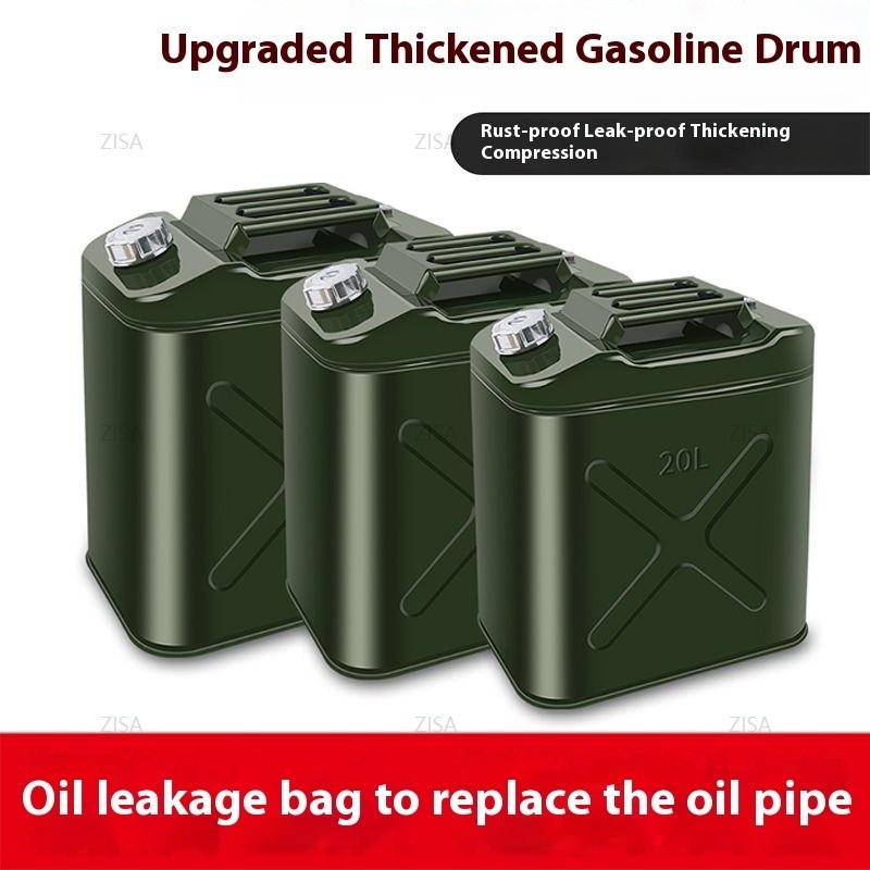 Car Thickened Portable Gasoline Tank 5L 10L 20L 25L 30L Iron Cap Type Fuel Storage Tank Pot