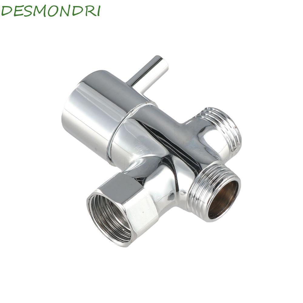DESMNDRI 3 Way Switch Faucet Valve, ทองเหลือง G1/2 3 Way Shower Head Diverter Valve, อุปกรณ์ห้องน้ํา