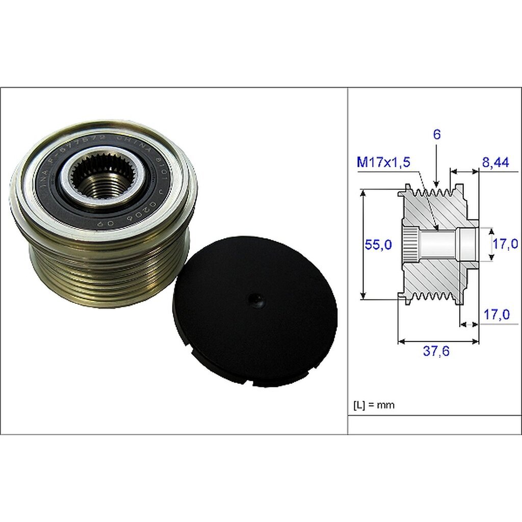 มู่เล่ย์ไดร์ชาร์จ LANCER EX 1.8 2.0 MAZDA2 MAZDA3 ZJ 1.3 Z6 1.6 MARCH 1.2 FORESTER FB20 2.0 FB25 2.5