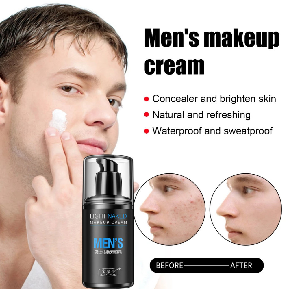 Baoweiquan บีบีครีมทาหน้าผู้ชาย ครีมแต่งหน้าผู้ชาย Bb Cream Men ครีม ผู้ชาย โทนอัพครีมสำหรับผู้ชาย