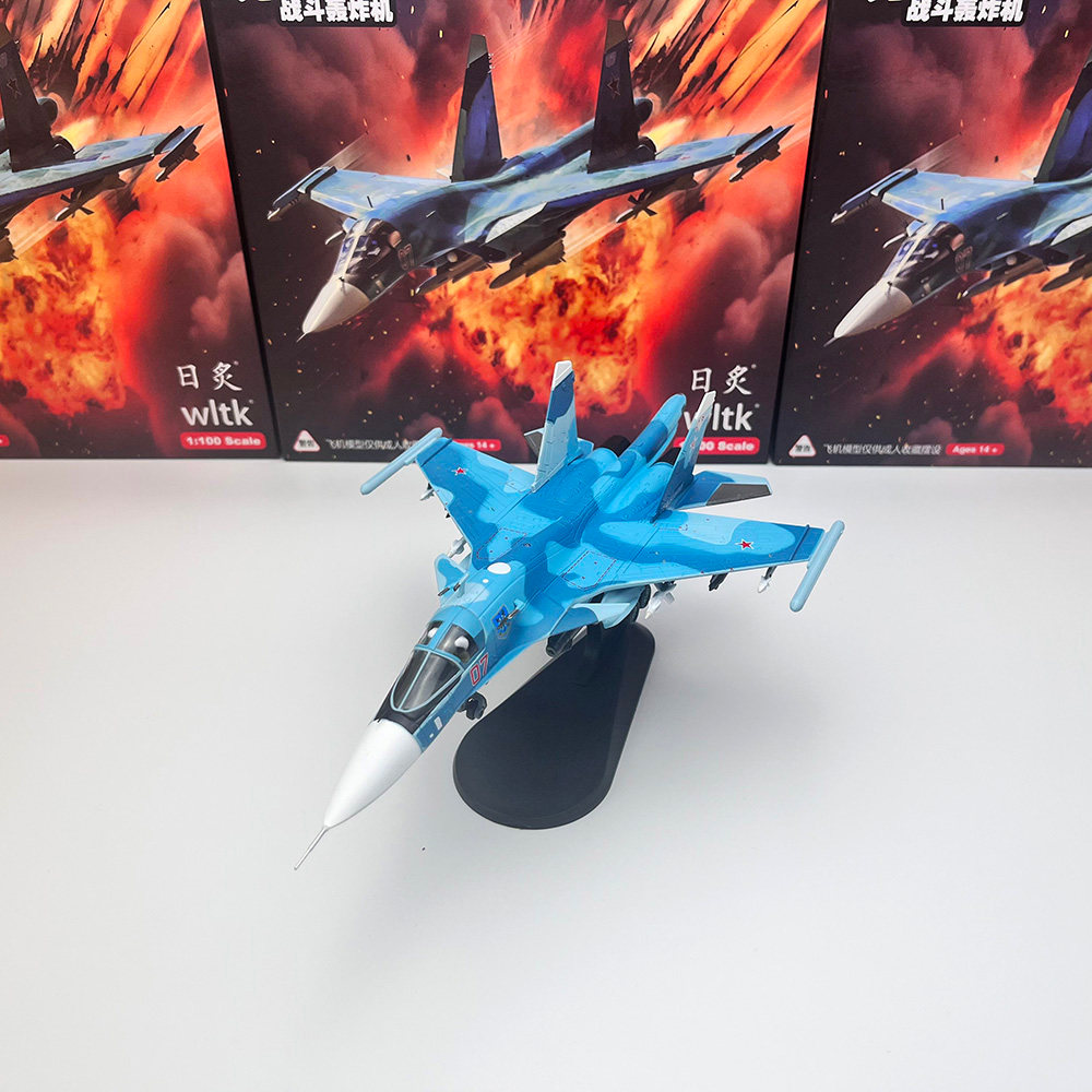 1/100 รัสเซีย Su 34 SU34 Platypus Fighter Bomber สําเร็จรูปโลหะผสมทหารเครื่องบินรุ่นเครื่องประดับ