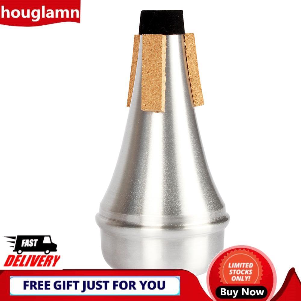 Houglamn Houglamn Trumpet Straight Mute Aluminium Alloy Practice น้ำหนักเบาสำหรับนักดนตรีแจ๊สและผู้เ