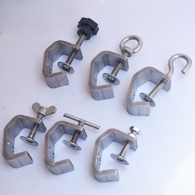 สแตนเลส304รอบท่อClamp C-Clamp Tiger Clamp U-Clamp Square Steel Elementผู้ถือท่อClampท่อClampท่อClamp