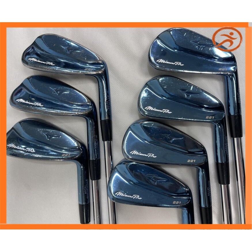 ชุดเหล็ก Mizuno Pro 221 Limited Blue Edition มือสอง มุม 27° ความแข็ง S200 ความยาว 37.75 นิ้ว สี Dyna