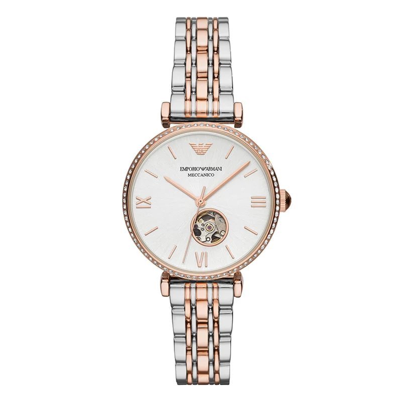 Armani (Emporio Armani) นาฬิกา Gypsophila Rose Gold Diamond นาฬิกาอเมริกันยุโรปแฟชั่นนาฬิกาสุภาพสตรี