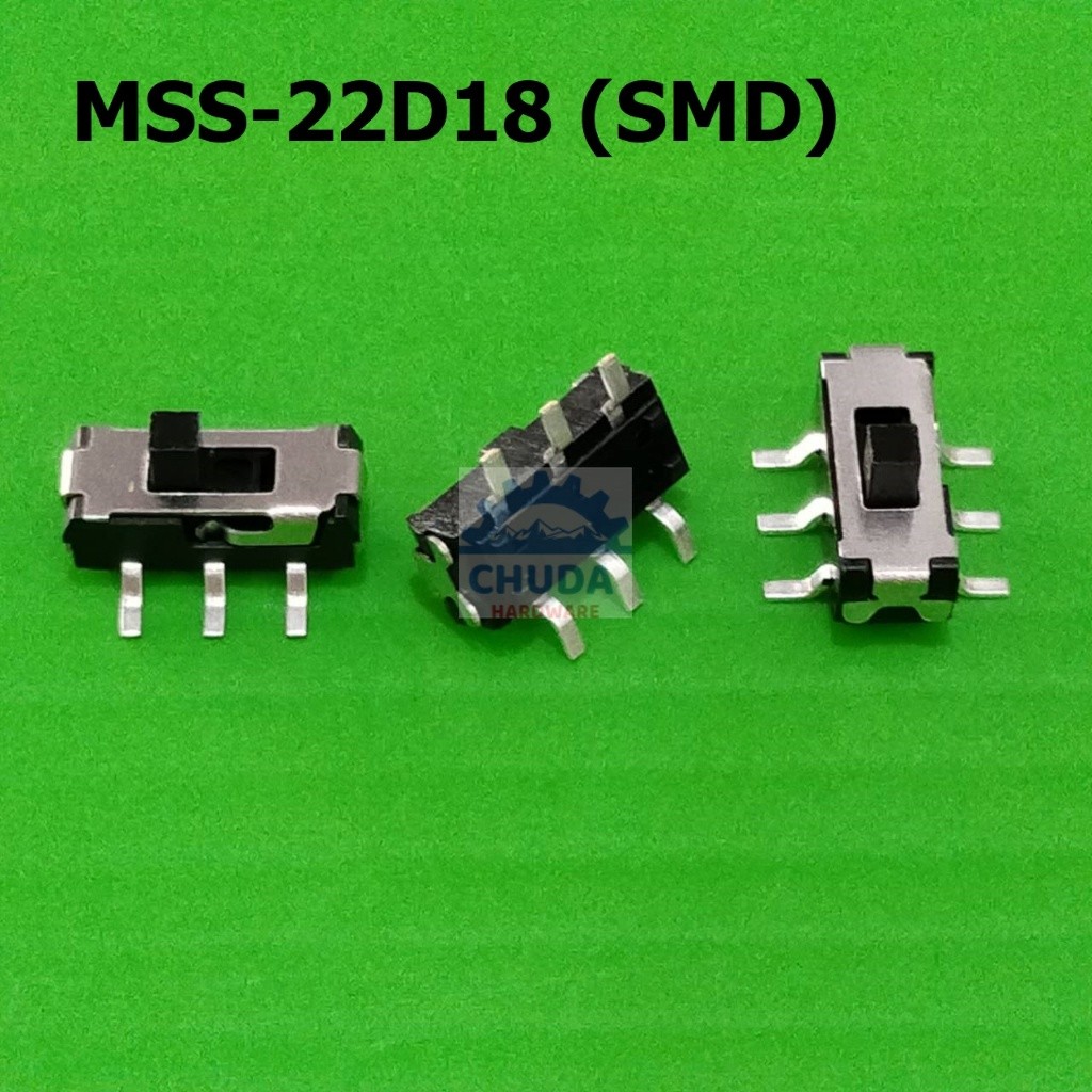 สวิทช์ เลื่อน Slide Switch Toggle Switch SMD Switch 6 ขา 3.55x9.05mm #สวิทช์เลื่อน MSS-22D18 (SMD) (