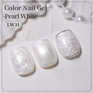 BORN PRETTY 10ml Pearlescent Pearl White Thread Gel ยาทาเล็บ UV/LED Soak Off Gel สําหรับ Home Nail Salon สําหรับของขวัญแต่งงาน