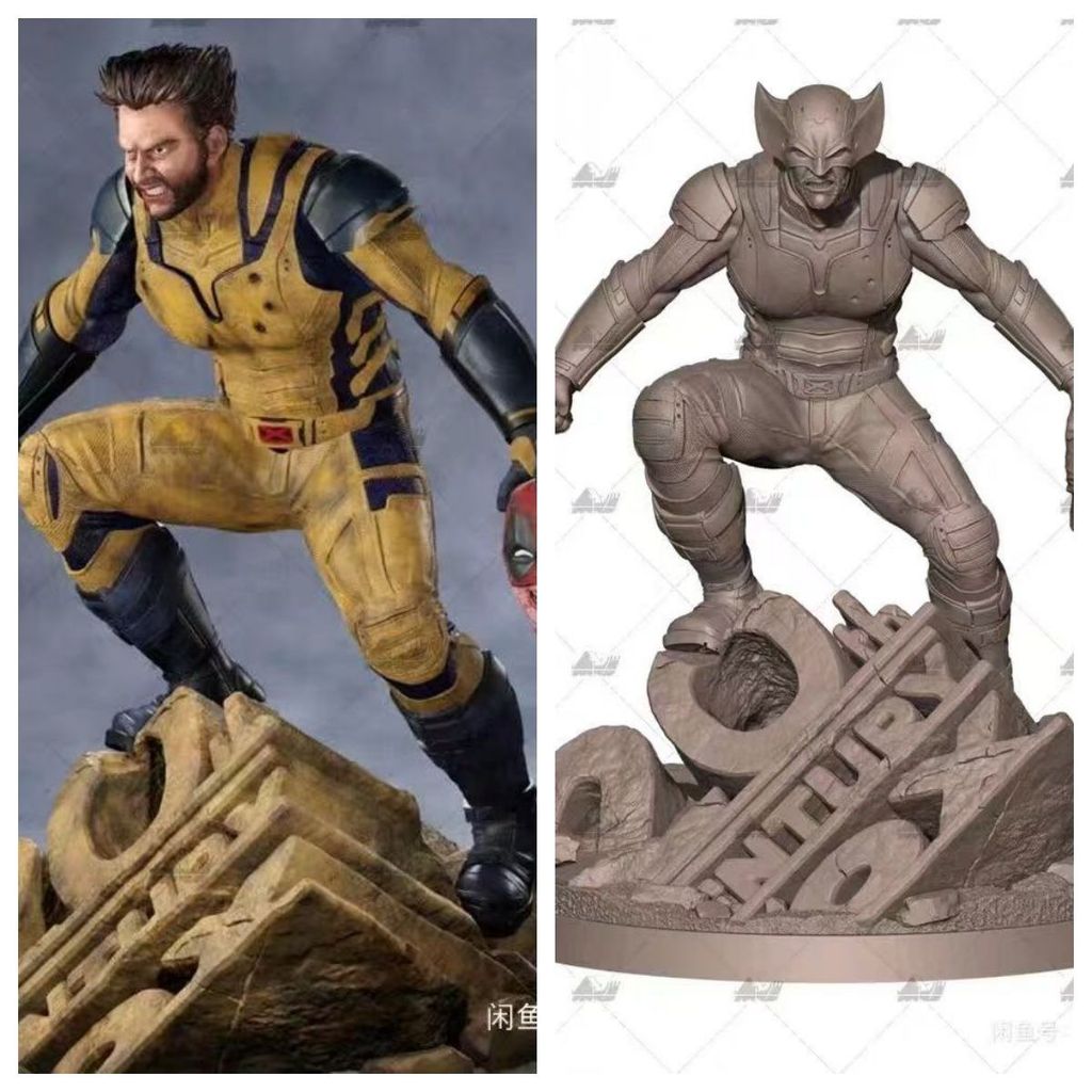 [สีขาวรุ่น Unpainted] Wolverine Wolverine Wolverine Logan Howler 3D การพิมพ์ชุดจิตรกรรมเทรนเนอร์ 6L0