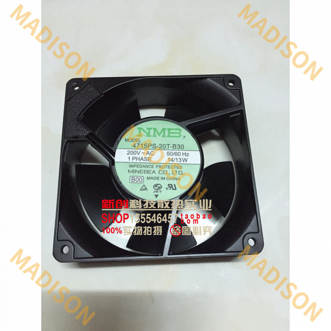 4715ps-20t-b30 Original NMB 200V 14/13W 120*38 พัดลมอลูมิเนียมกรอบ AC