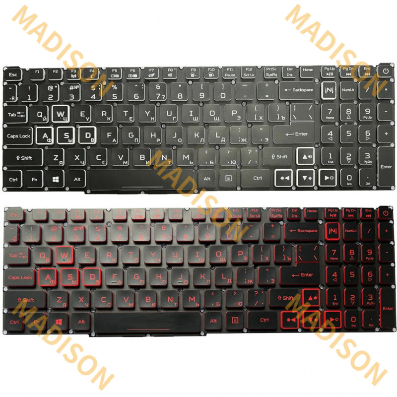 แป้นพิมพ์แล็ปท็อปสําหรับ Acer Nitro 5 AN515-53 AN515-57 AN515-45