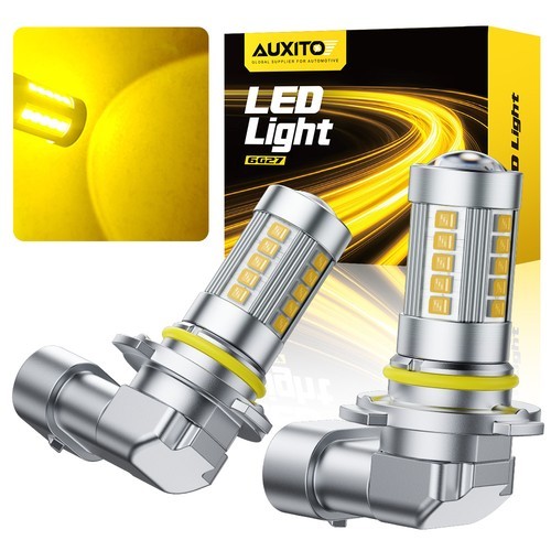 AUXITO LED Fog Light Bulb 9006 HB4 Fog Light Bulb Amber 3000K High Power Lamp ED