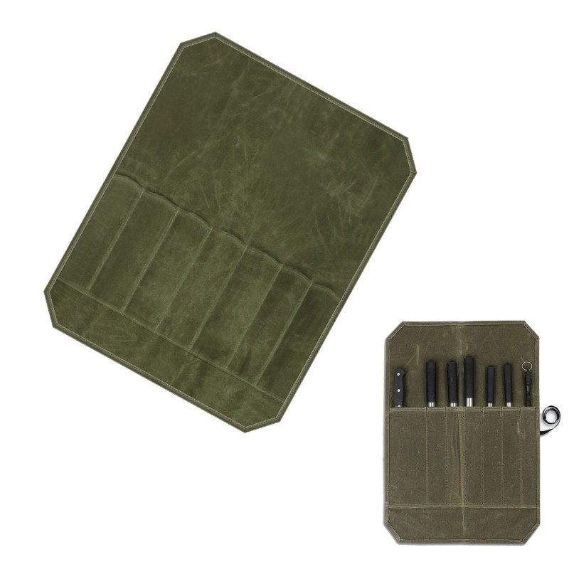 Haha Chefs Knive Roll Bag Portable Chefs Knive Cases Knive Pouch Holder with 7 Slots