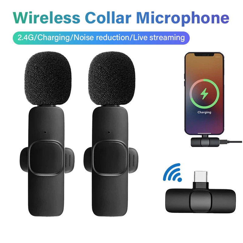 COZII  ไมโครโฟนไร้สาย K9 Wireless Microphone K35 แบบพกพา ใช้สําหรับสมาร์ทโฟน ไมค์ไร้สายหนีบเสื้อ ไมค