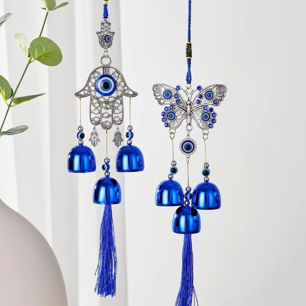ข้ามตาสีฟ้ากระดิ่งลม,ระฆังโลหะทํามือแขวนกระดิ่งลม,ตกแต่งภูมิทัศน์ปีศาจแก้วต้นไม้แห่งชีวิตลมเพลงระฆังตกแต่งบ้านกลางแจ้ง - รูปที่ 5