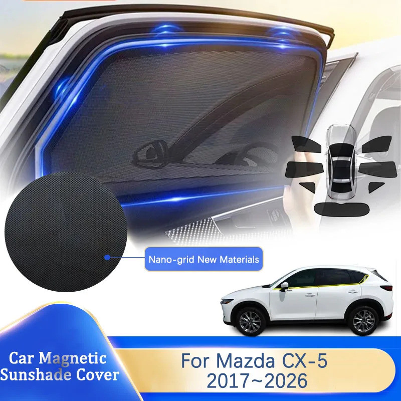 ม่านบังแดดรถยนต์สําหรับ Mazda CX-5 CX5 CX 5 KF MK2 2017 ~ 2026 Anti-UV กระจก Pad หน้าต่าง Visors Sun
