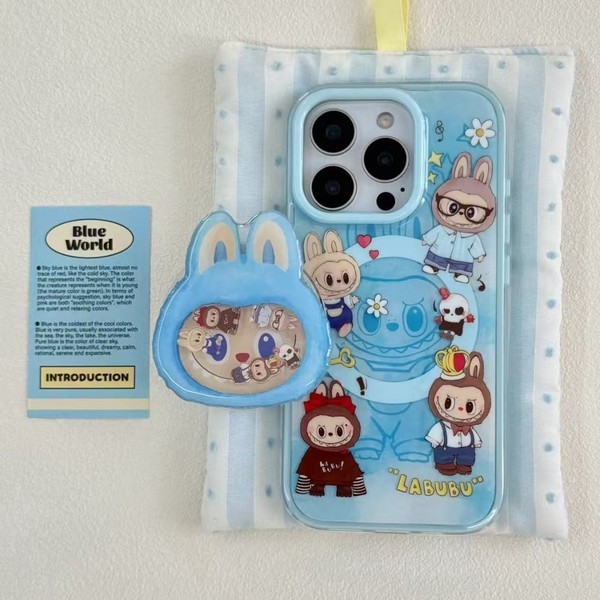 เคสไอแพด 425 degree เคส 425 เคส 425 degree น่ารัก Smudged Blue Line Labu Cloth Magnetic Bracket เหมา