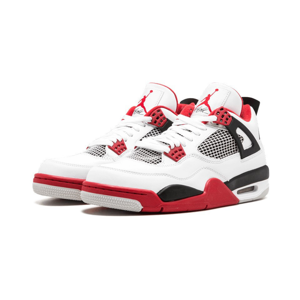 รองเท้าบาสเก็ตบอล AJ 4 Fire Red ดีไซน์คลาสสิก สไตล์สปอร์ต